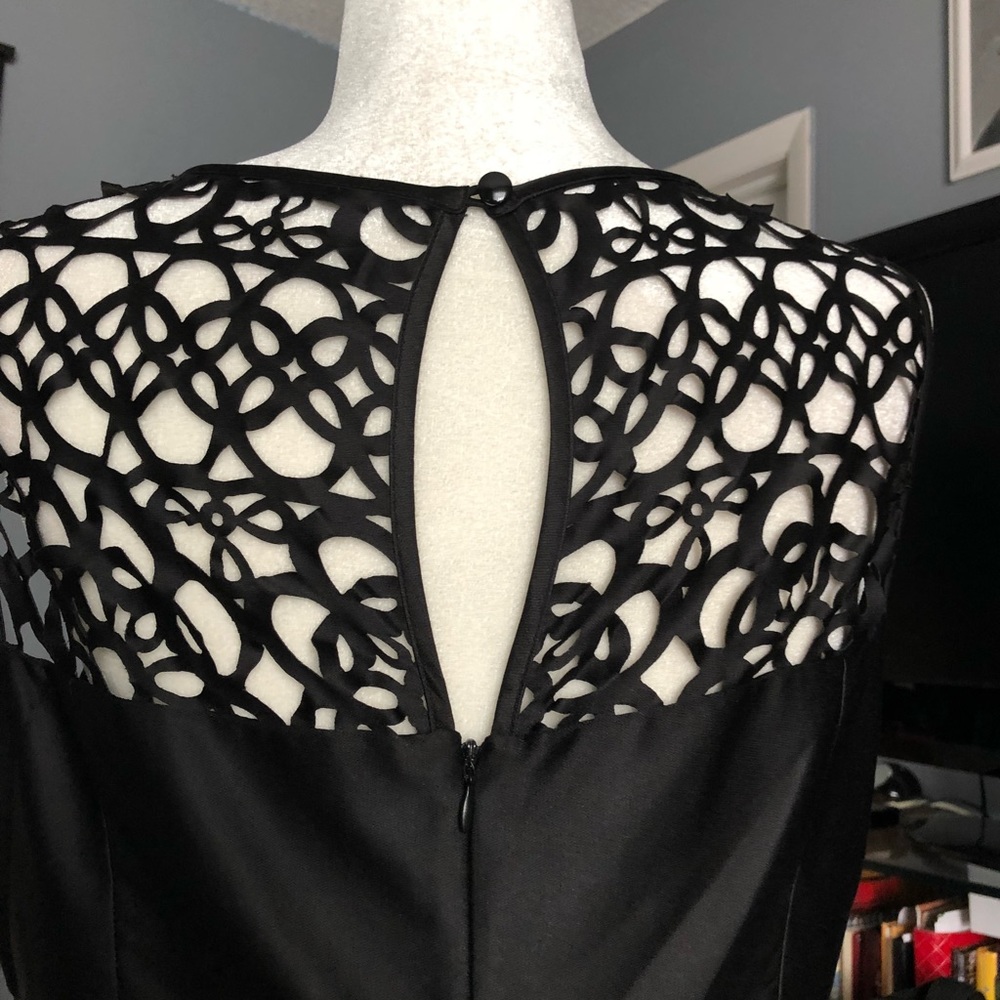 Black dress with laser cut detail - Picture 4 of 8